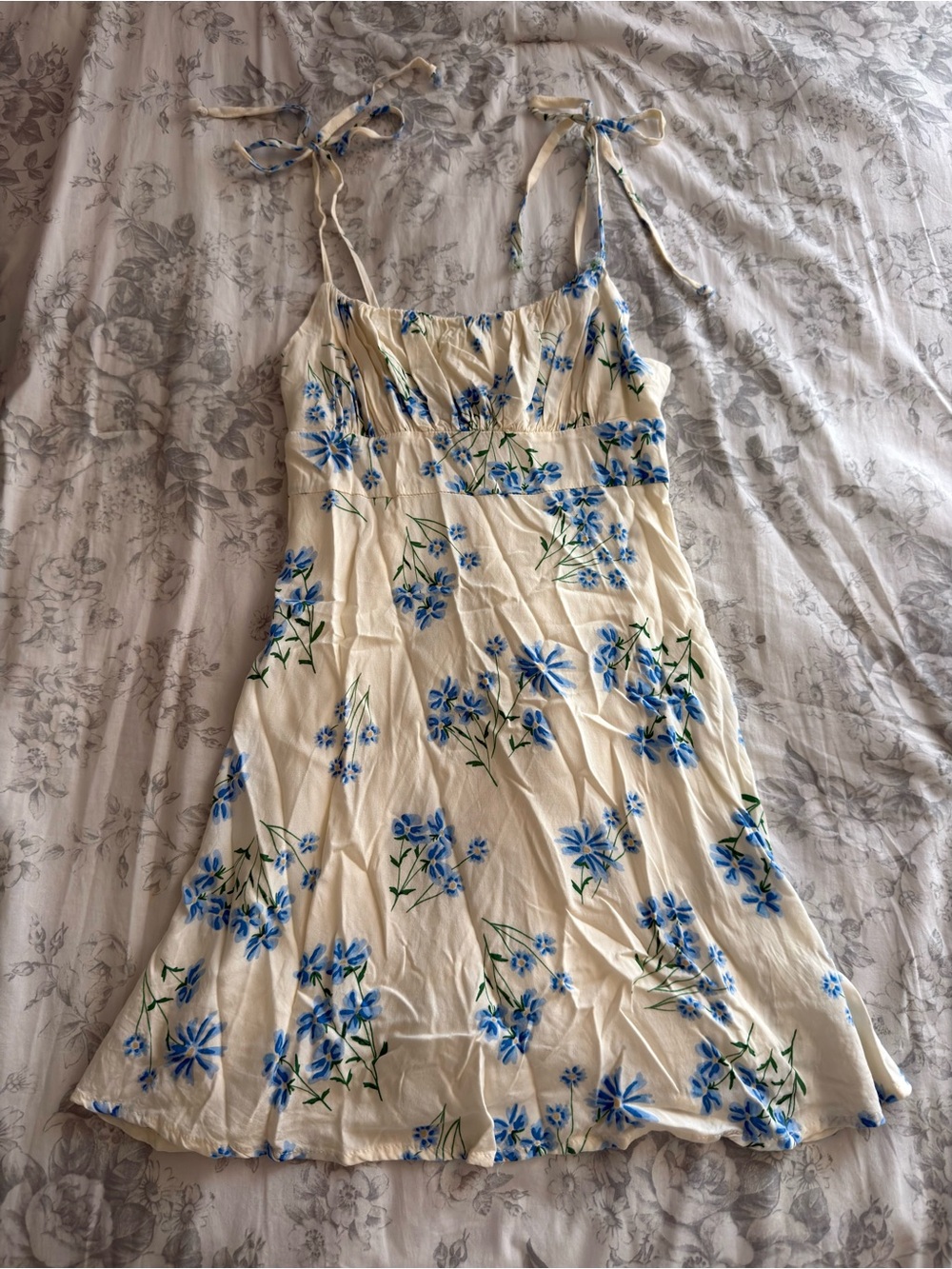 Floral Tie-Shoulder Dress